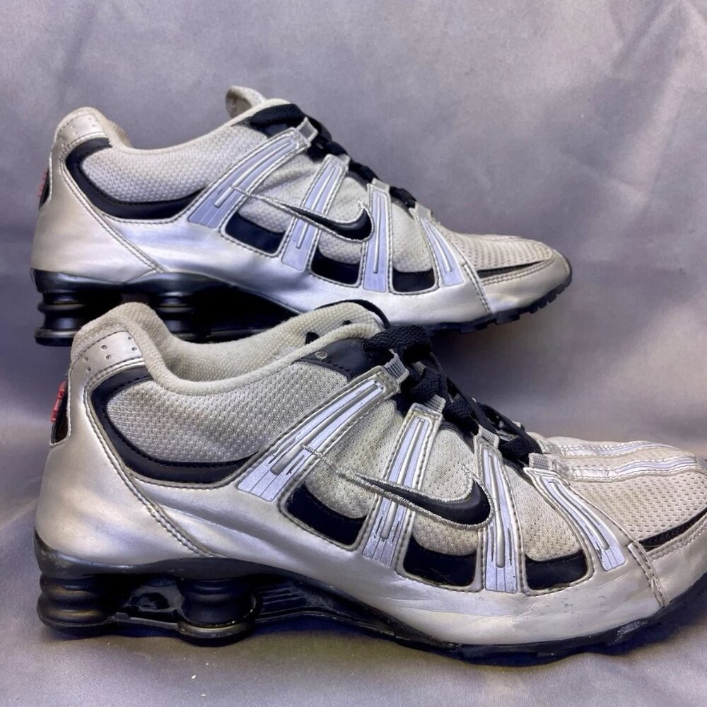 Nike Shox R4+ Metallic Silver Red 307807-002 Rare Vintage Y2K 2004 Mens Size 12
